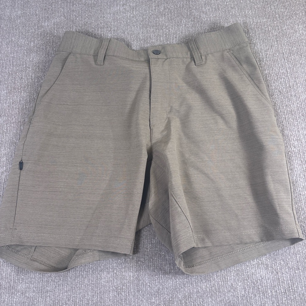 Men's Tan Shorts BYLT Premium Basics Khaki Shorts – Size 31 0092
